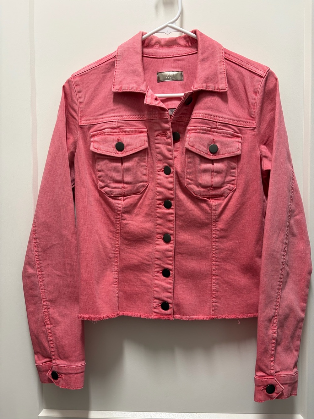 Kut from the Kloth Coral Pink Denim Jacket - Button Front